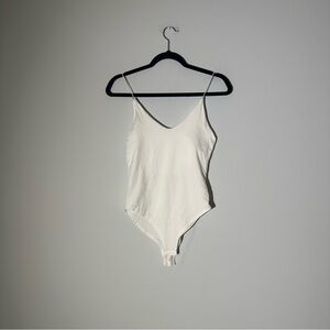 Gaze white tank top bodysuit size s